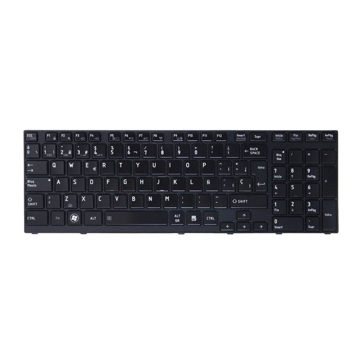 GENERICO - Teclado para Laptop Toshiba SATELITE A665.  A660. A660D. Iluminado.