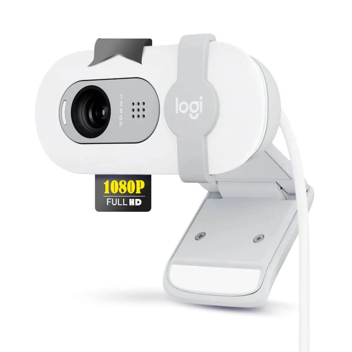 LOGITECH - Cámara Webcam Logitech Brio 100 Full HD 1080P USB - Blanco