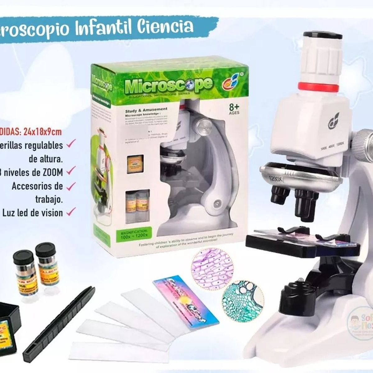 GENERICO - MICROSCOPIO INFANTIL EDUCATIVO EXPLORACIÓN EN CASA