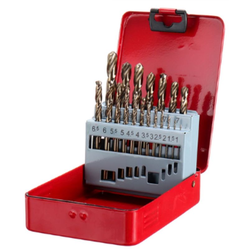 GENERICO - Set de 19 Brocas de Cobalto para Acero Inoxidable y Otros Metales