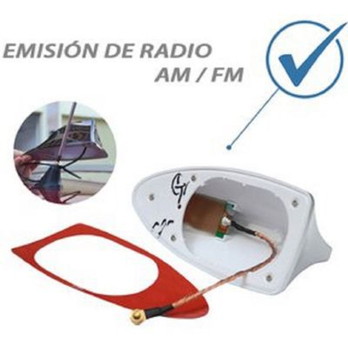 SAFARI - Antena De Auto tiburon am Fm stereo decorativa tuning