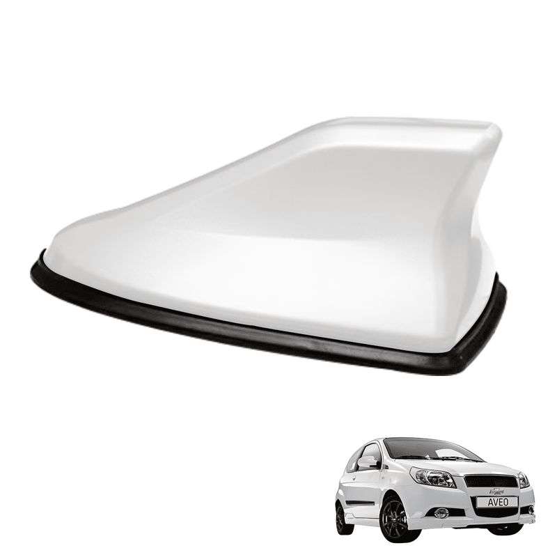 TECGO - Antena De Auto tiburon am Fm stereo Tuning Blanco