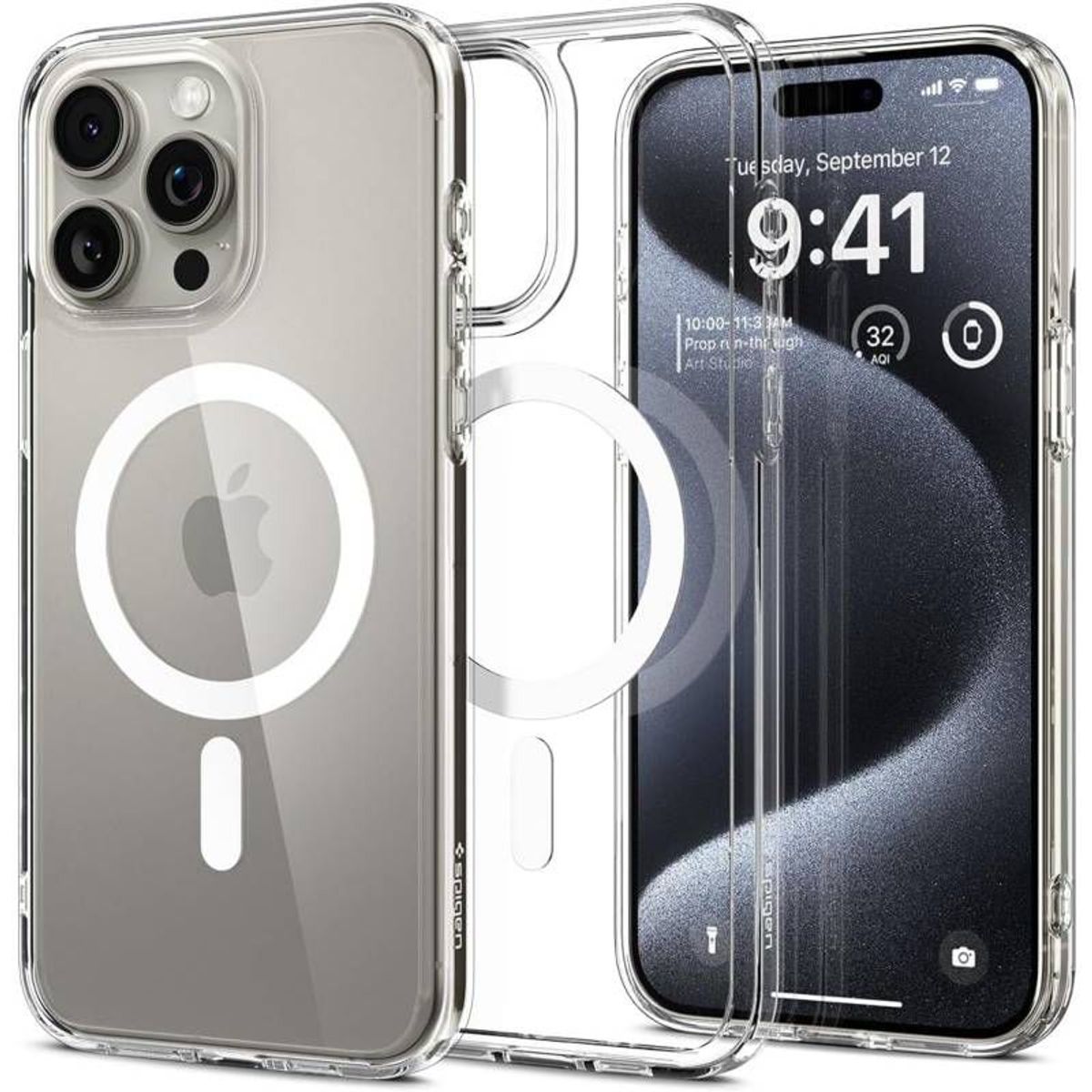 SPIGEN - Case Ultra Hybrid (MagFit) Spigen iPhone 13 Pro Max - Transparente