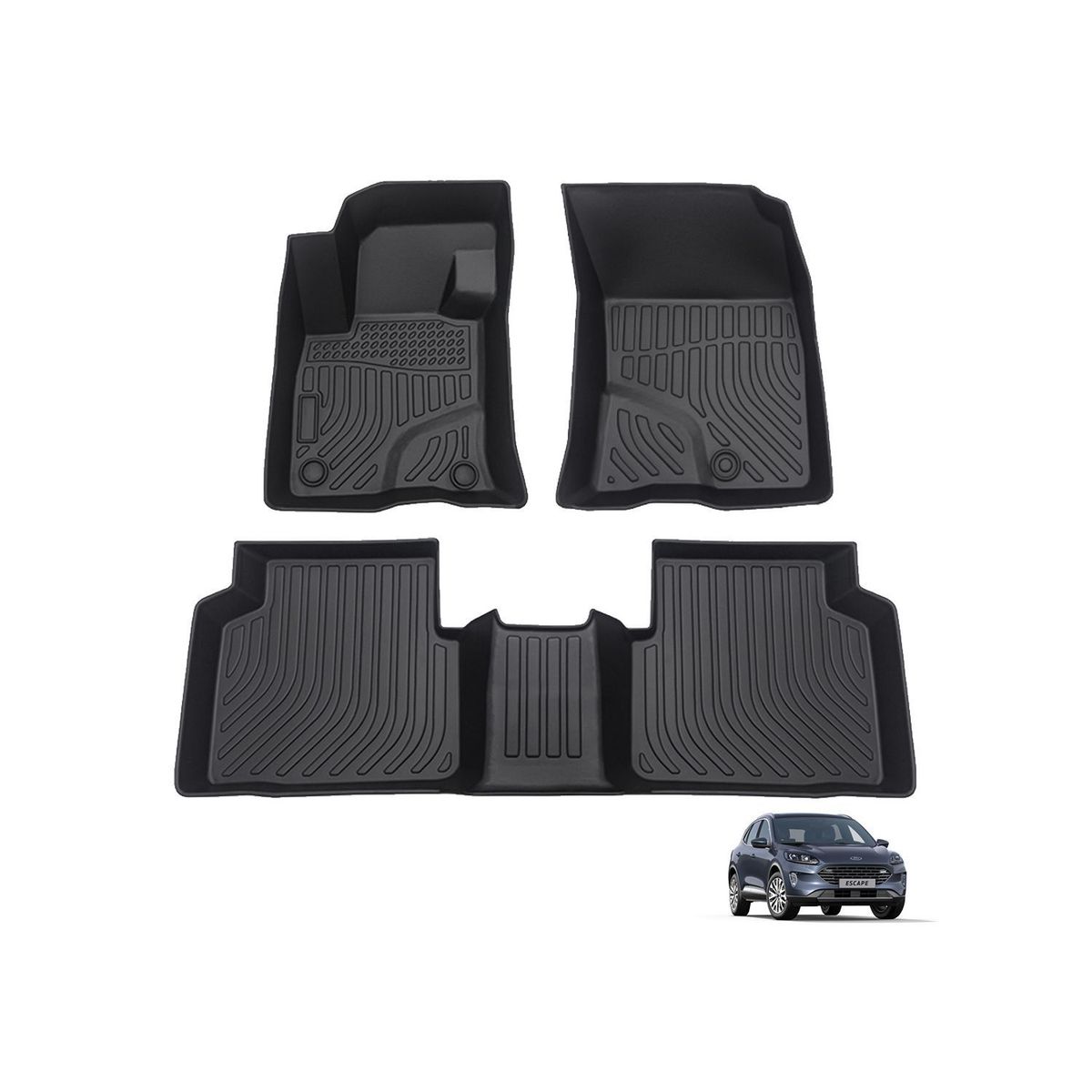 GENERICO - PROTECTOR CUBRE PISO 5D TPE FORD ESCAPE 2020-2022