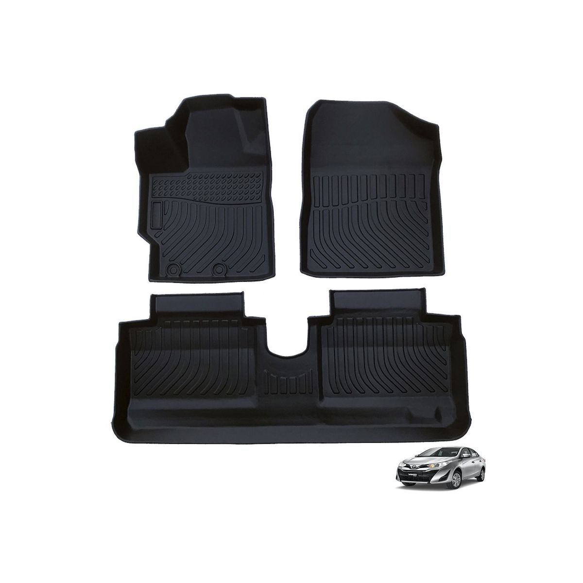 TECGO - PROTECTOR CUBRE PISO 5D TPE TOYOTA YARIS 2014-2020