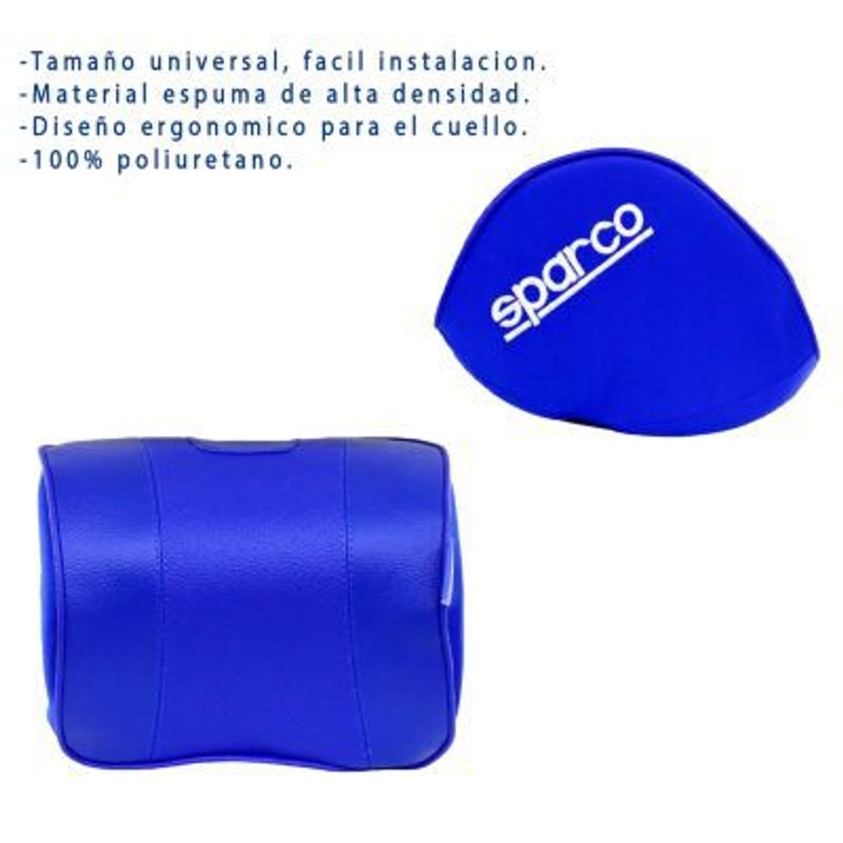 SPARCO - COJIN CABEZAL CABECERA ALMOHADA CERVICAL SPARCO CORSA AZUL
