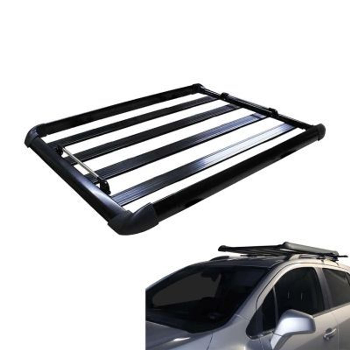 GENERICO - PARRILLA PORTA EQUIPAJE 140CM PLANA NEGRA