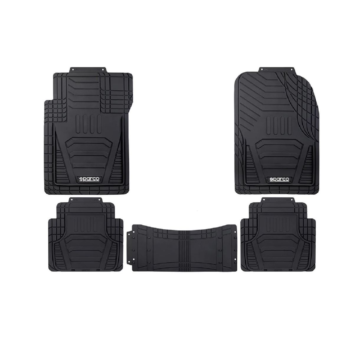SPARCO - PISO SPARCO 5 PIEZAS PVC NEGRO/FUNDA/PROTECTOR/SUELO