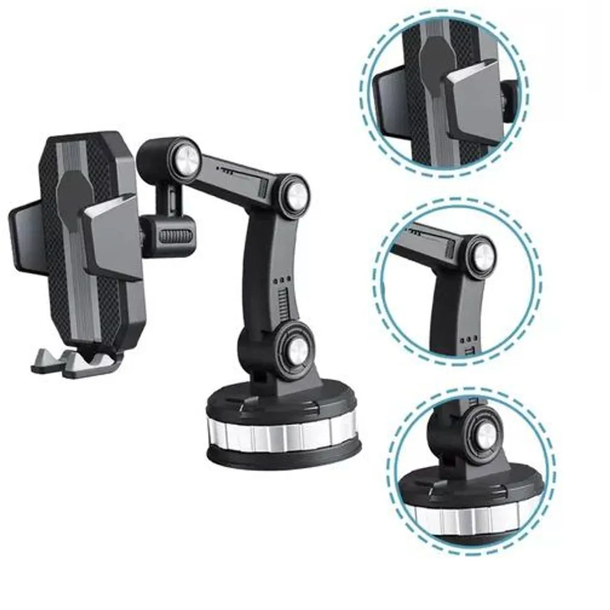 GENERICO - Soporte de Celular para la Ventosa de Autos Gira 360°