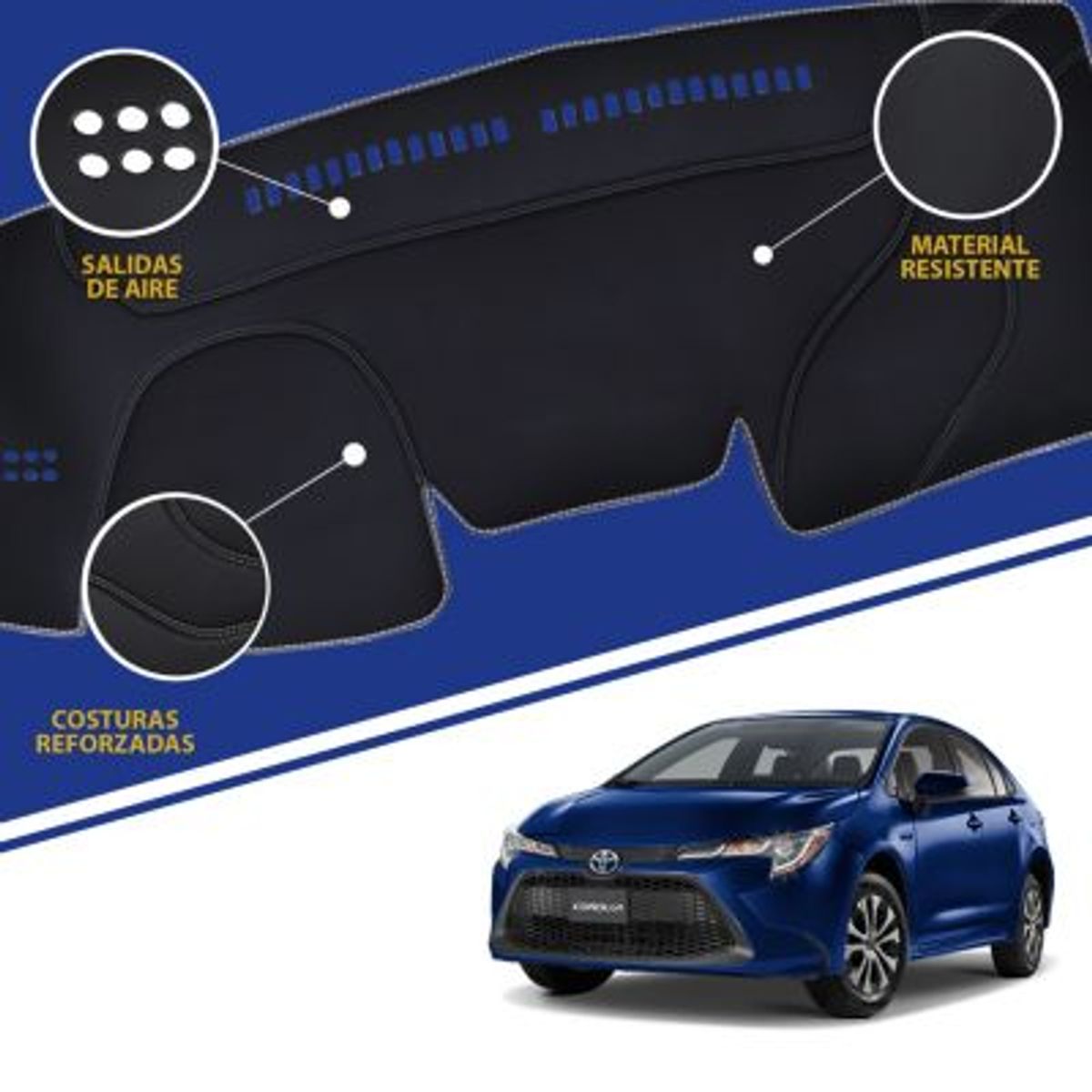 TECGO - PROTECTOR TABLERO TIPO TOYOTA COROLLA 2010- 2012