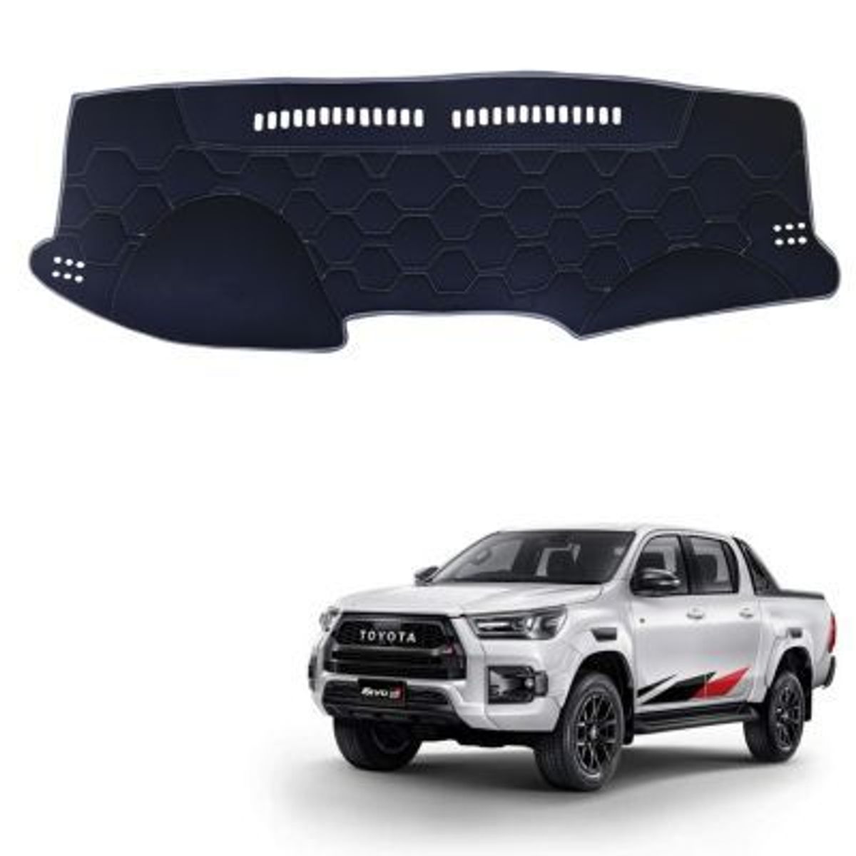 TECGO - PROTECTOR CUBRE TABLERO TIPO TOYOTA REVO 2016-2020 CON COCOS