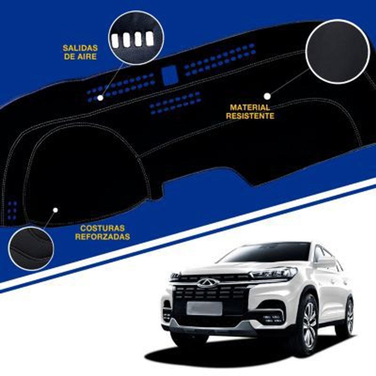 TECGO - PROTECTOR TAPETE DE TABLERO TIPO CHERY TIGGO 8 AÑO 2023