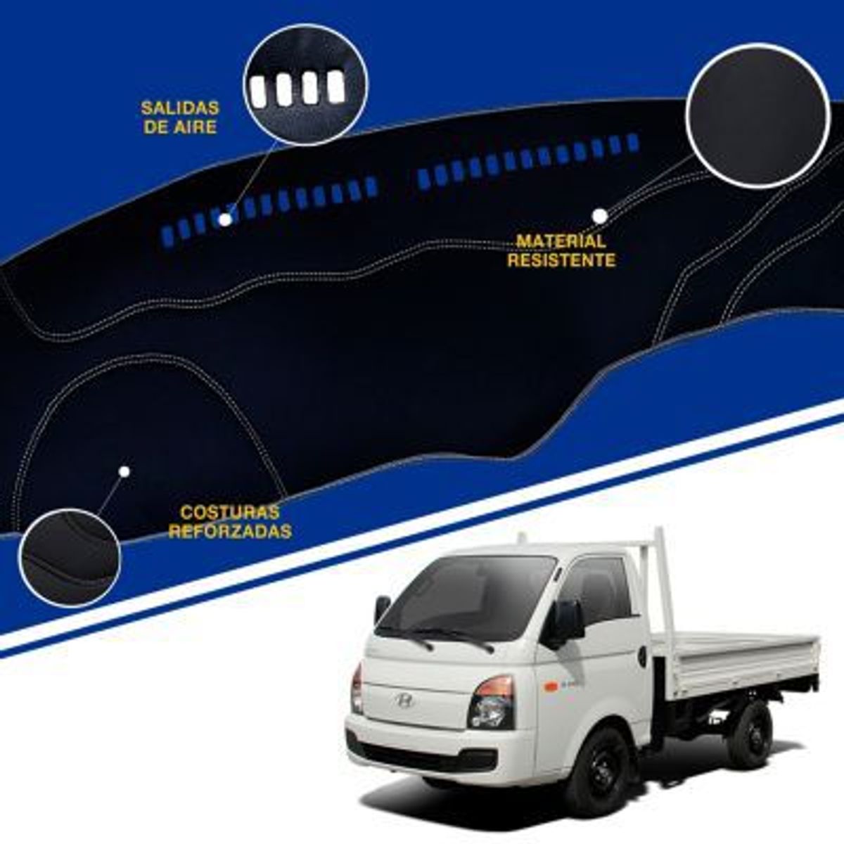 TECGO - PROTECTOR TAPETE DE TABLERO TIPO HYUNDAI H100 AÑO 2016