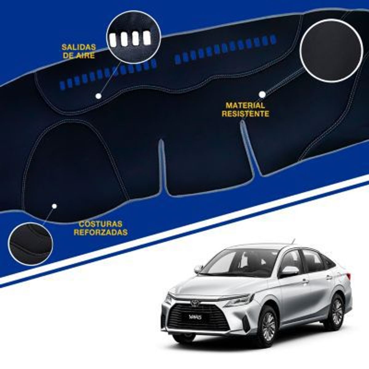 TECGO - PROTECTOR TAPETE DE TABLERO TIPO TOYOTA YARIS 2023