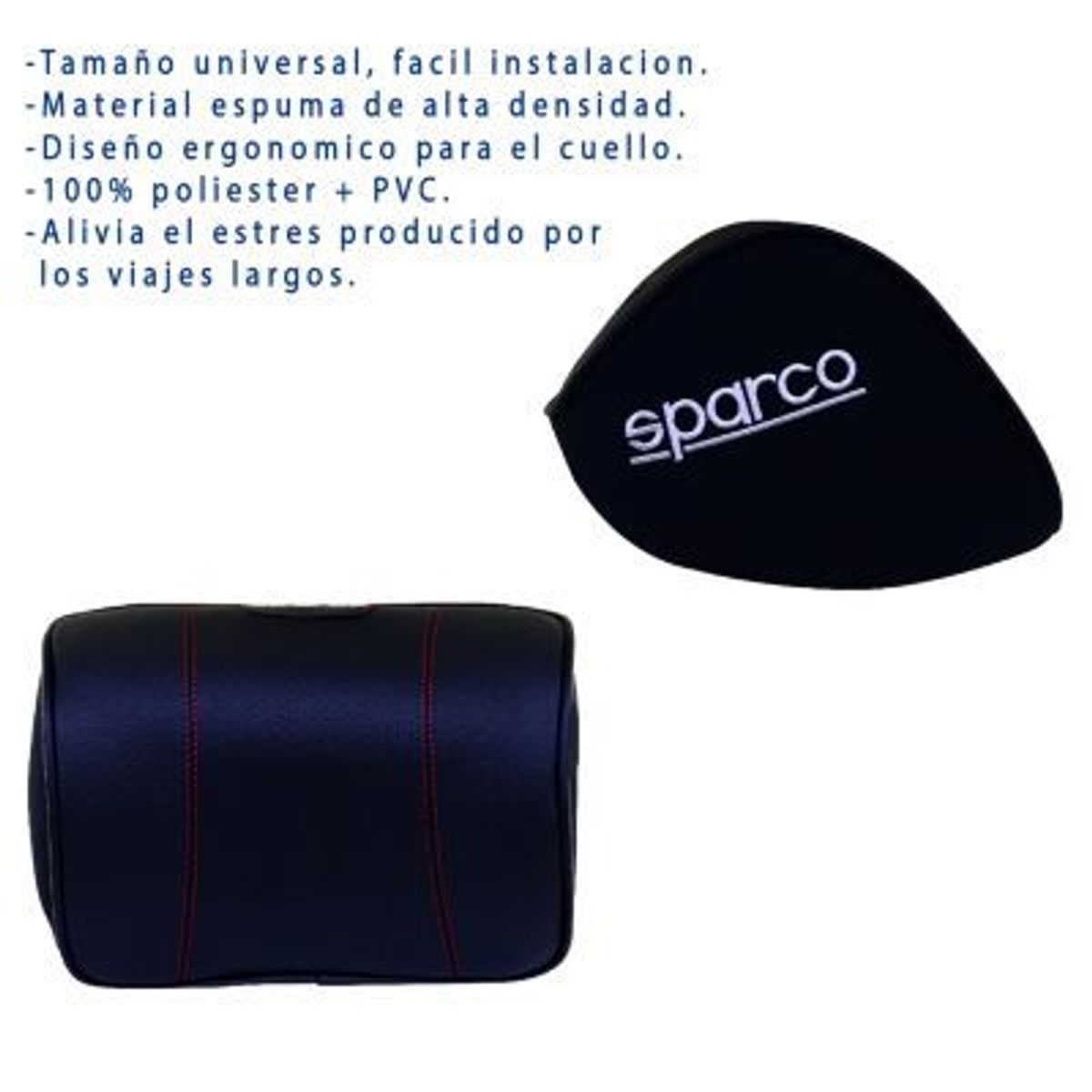 SPARCO - COJIN CABEZAL ALMOHADA CERVICAL SPARCO CORSA NEGRO LINE ROJA