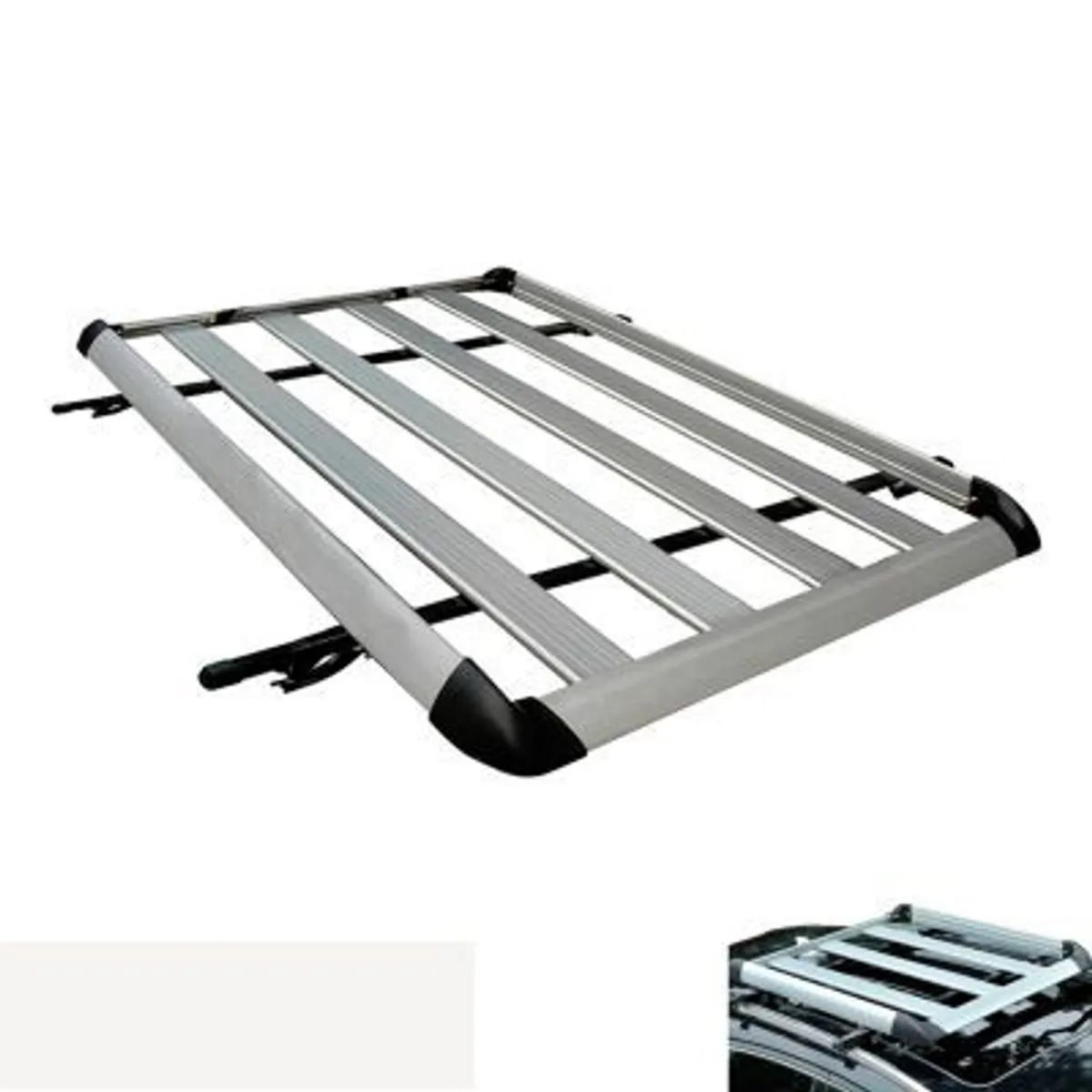 GENERICO - PARRILLA PORTA EQUIPAJE 120CM PLANA PLOMO