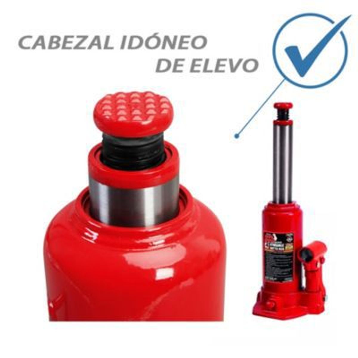 GENERICO - Gata hidráulica Tipo botella 4 toneladas con maleta