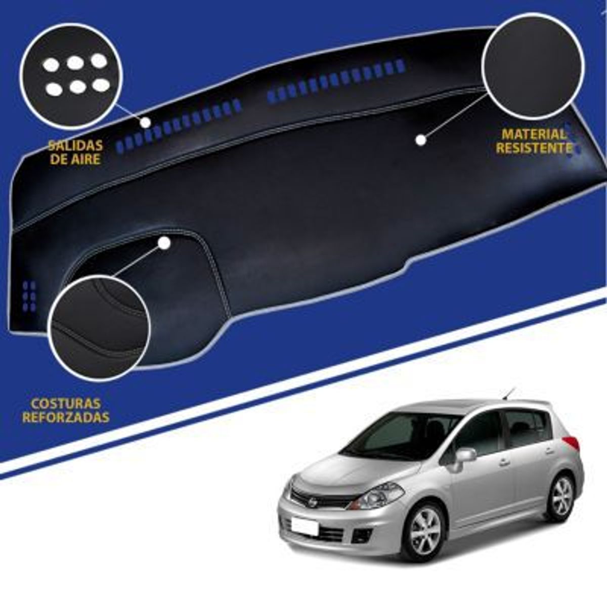 TECGO - PROTECTOR CUBRE TAPETE TABLERO TIPO NISSAN TIIDA 2008-2012