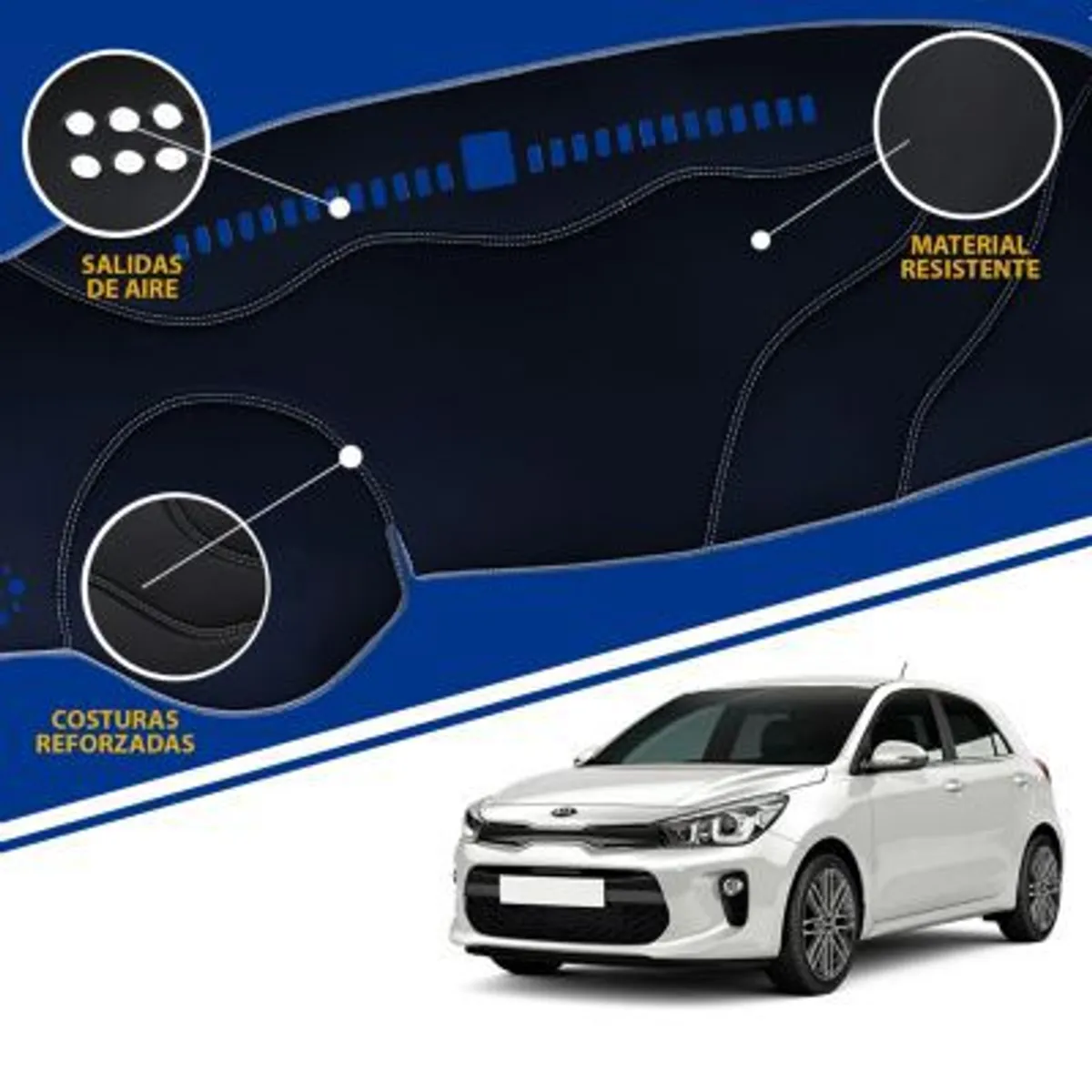 TECGO - PROTECTOR TAPETE DE TABLERO TIPO KIA RIO 2021-2022