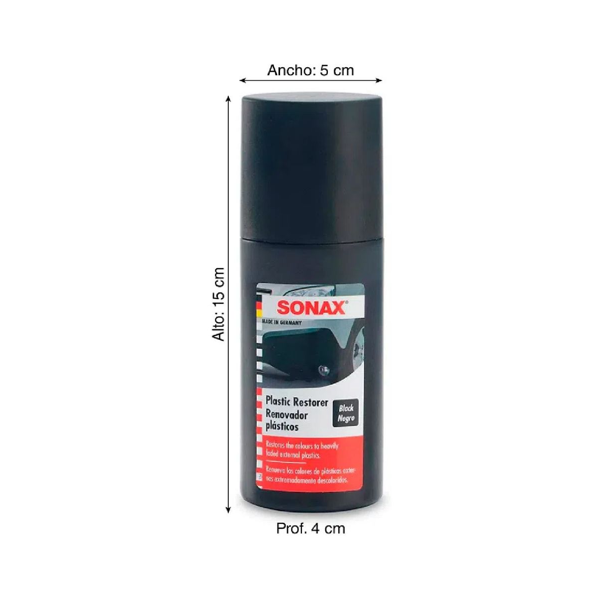 SONAX - RESTAURADOR PLASTICOS NEGRO SONAX 100ML