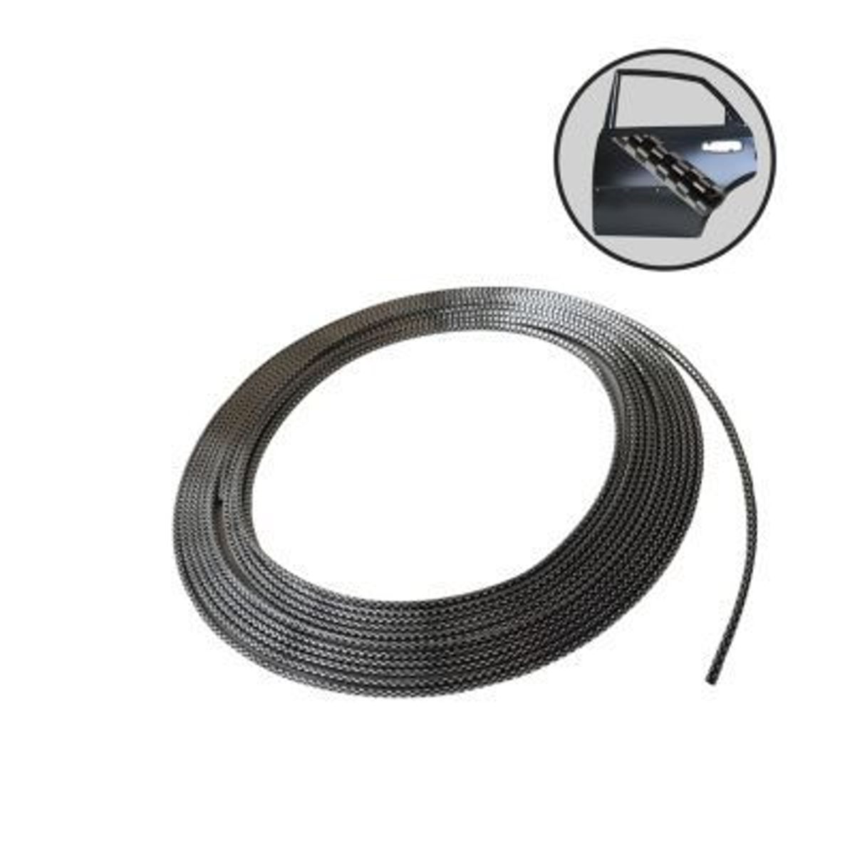 GENERICO - Filete de puerta para auto cromo y negro