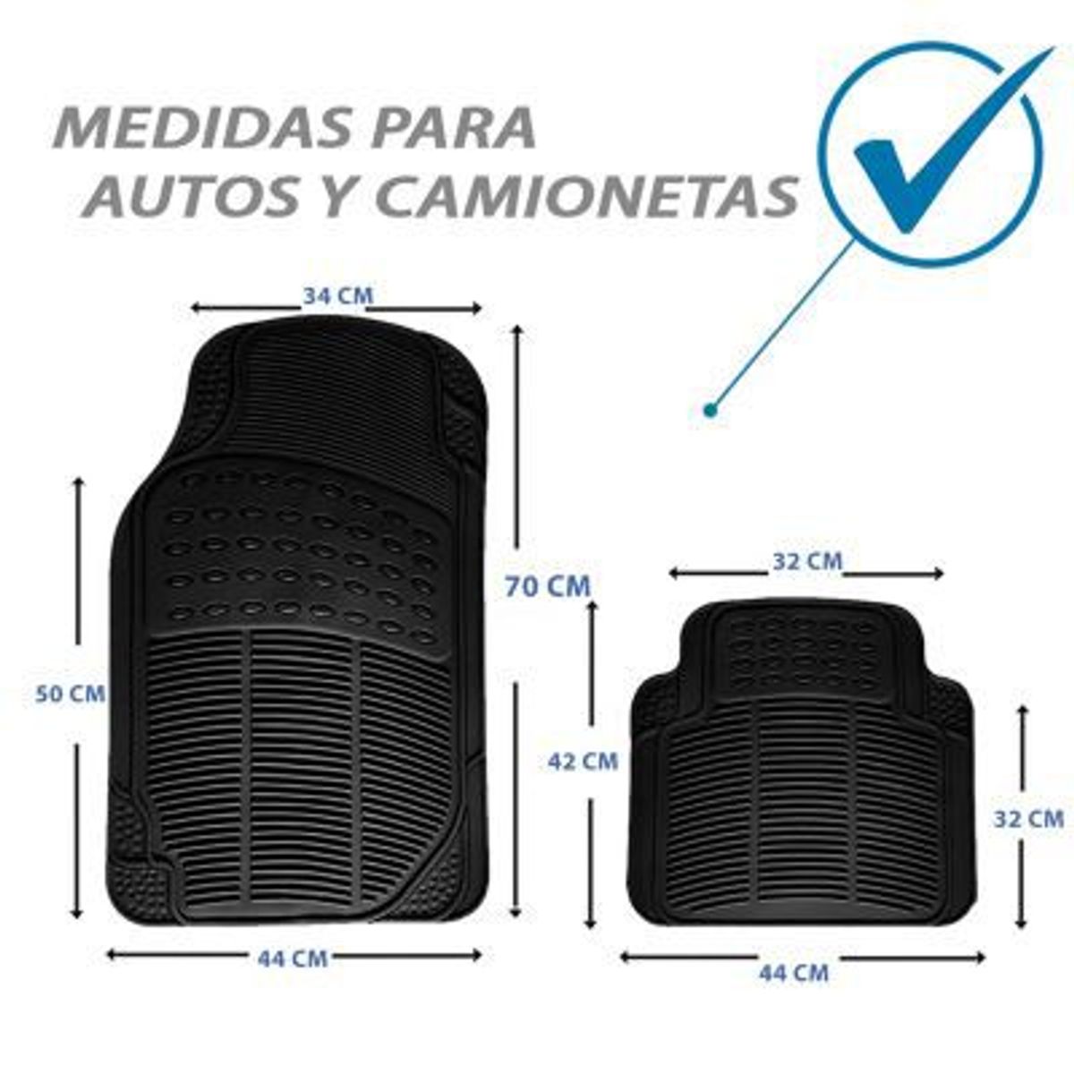 GENERICO - FUNDA CUBRE PISO PVC OVALADO 4 PIEZAS