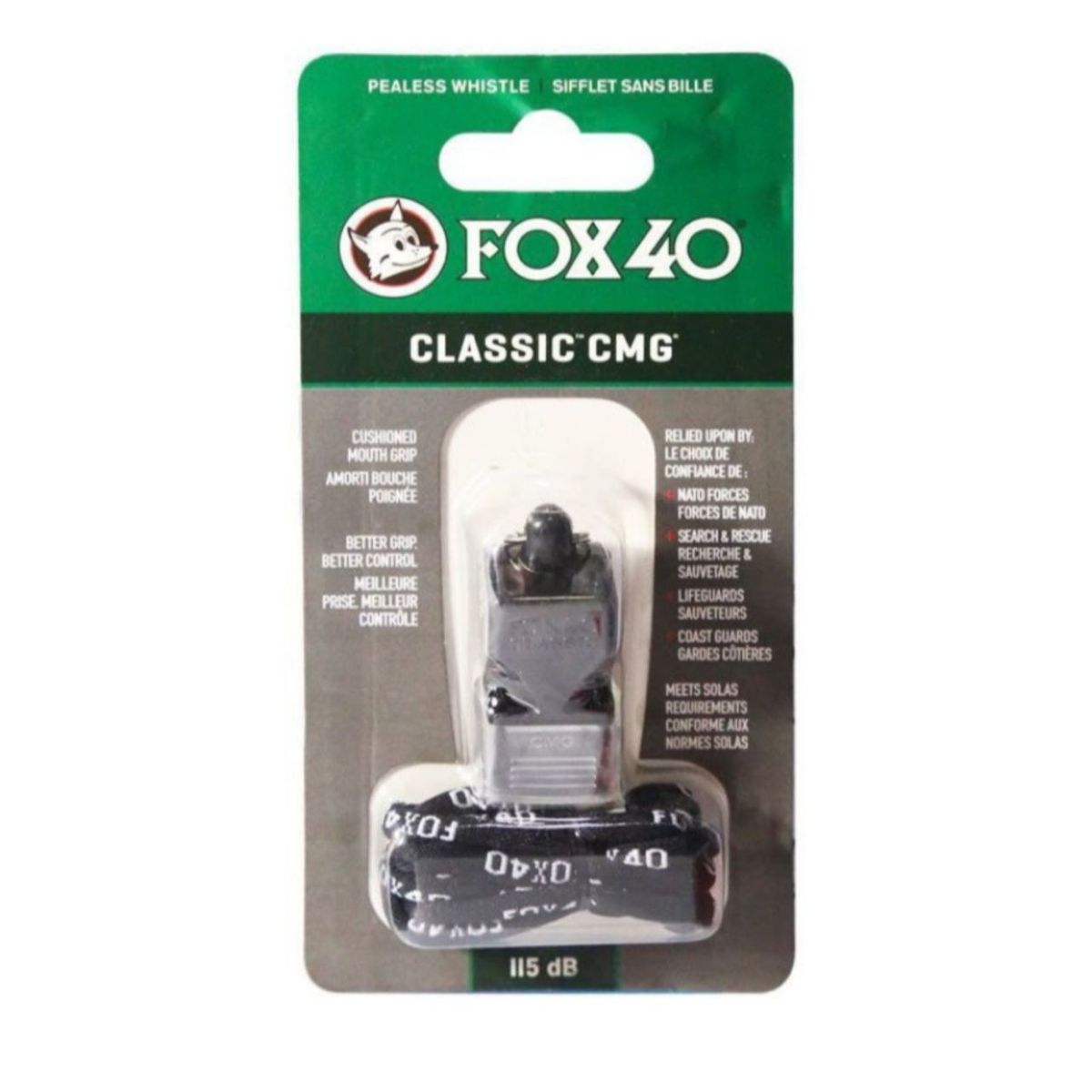 FOX 40 - SILBATO FOX 40 CLASSIC CMG COLOR NEGRO MÁS CINTA