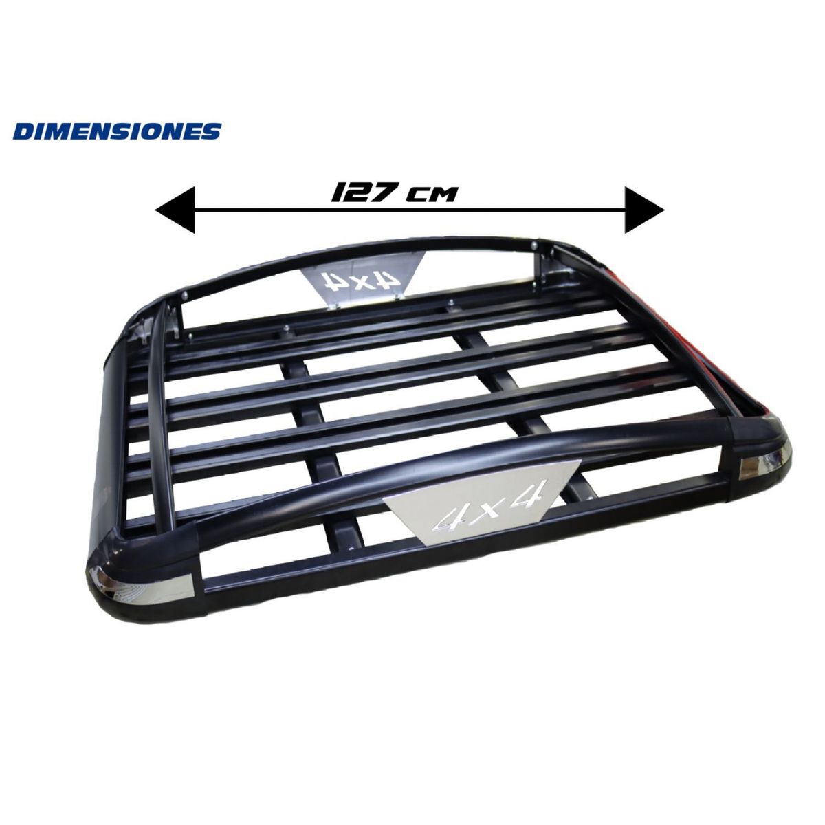GENERICO - PARRILLA 4X4 127CM PLANA ALUMINIO NEGRO PORTAEQUIPAJEBARRA