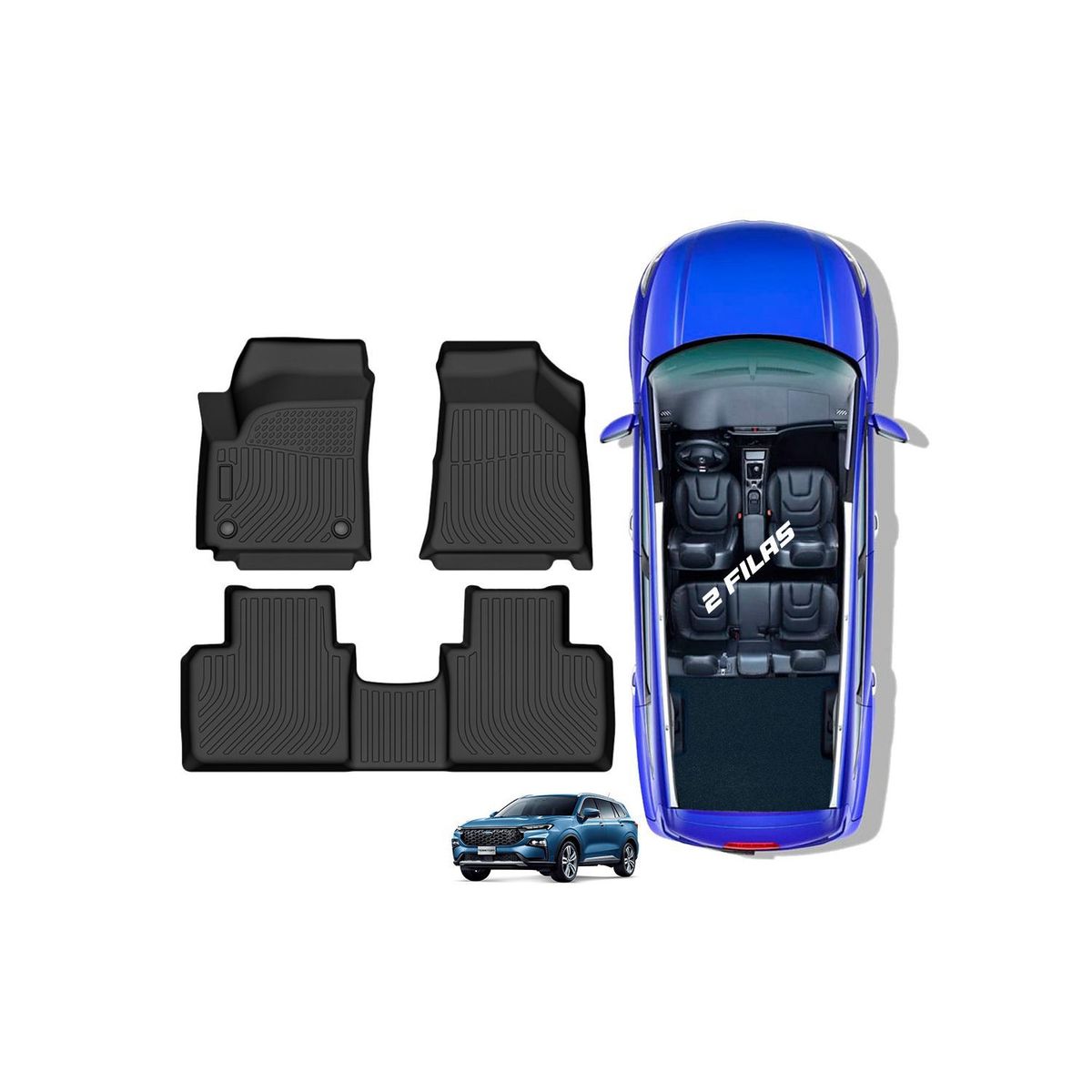 GENERICO - PROTECTOR CUBRE PISO 5D TPE FORD TERRITORY 2020-2022