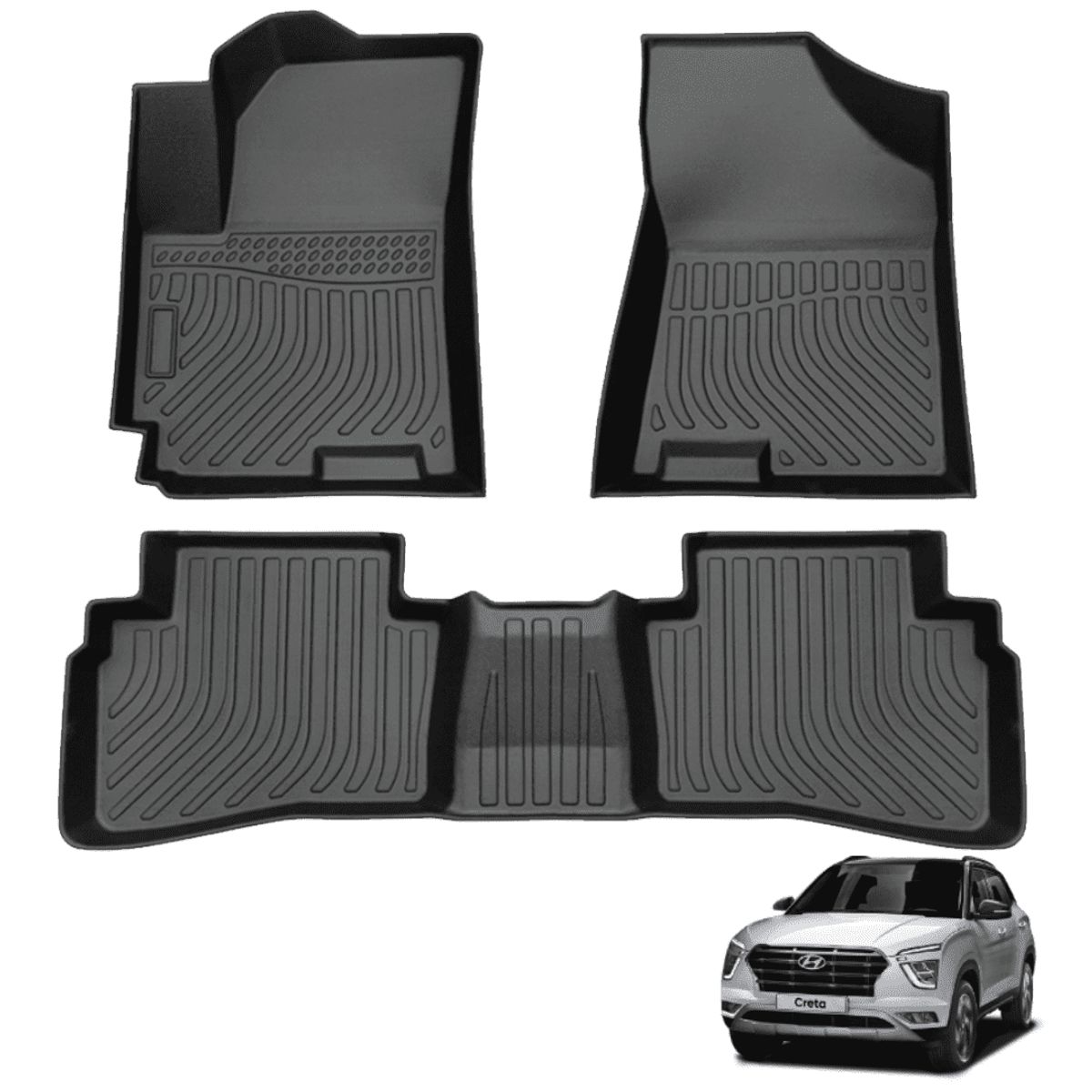 GENERICO - PROTECTOR CUBRE PISO 5D TPE HYUNDAI CRETA 2020-2023