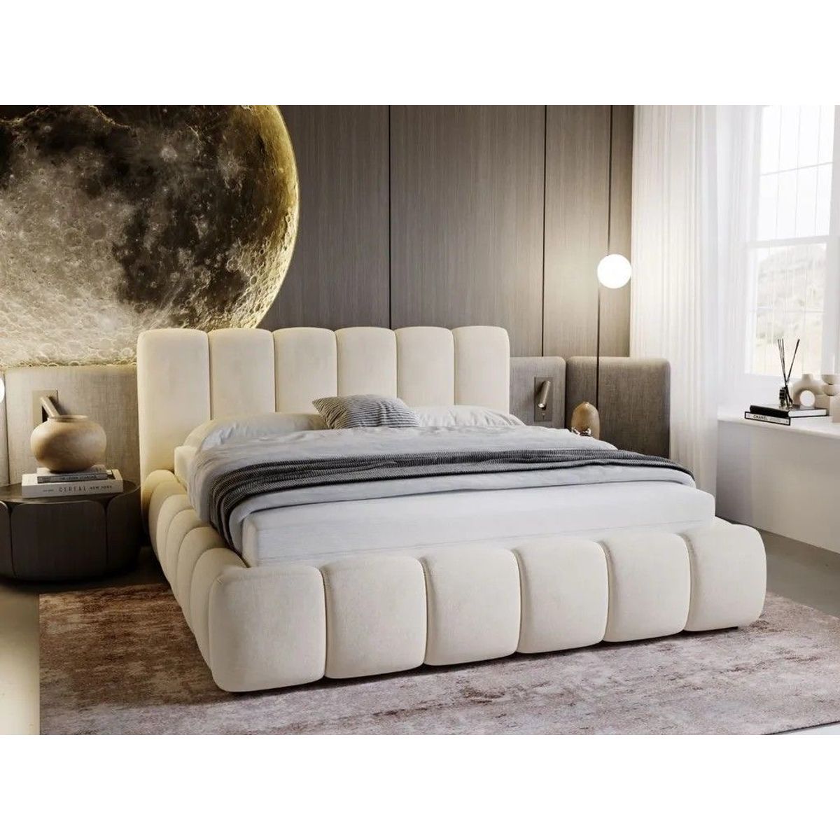 GENERICO - Cama Box Tarima Zafiro Crema Queen La Industria