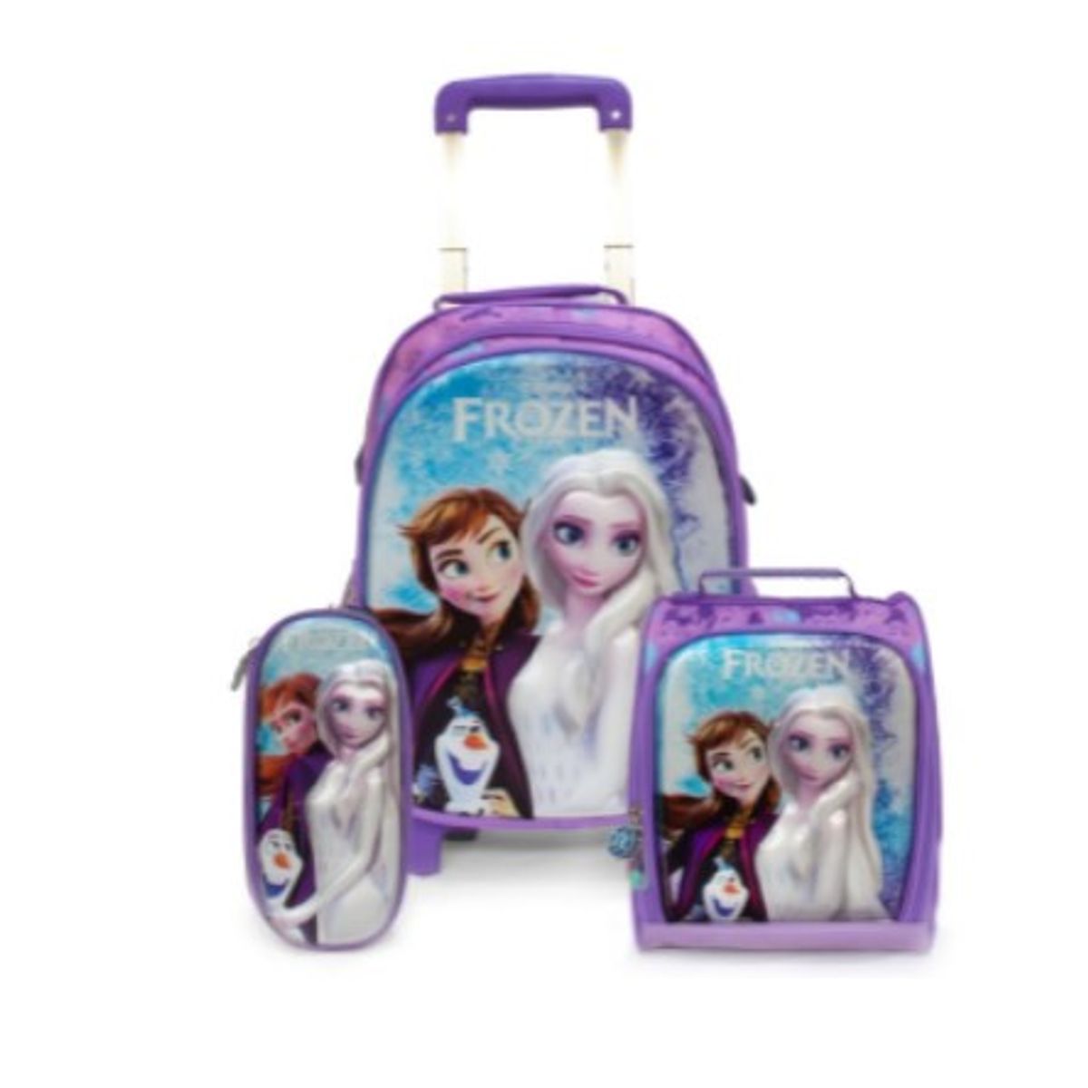 GENERICO - MOCHILA  ESCOLAR MISSI CON RUEDAS FROZEN LILA