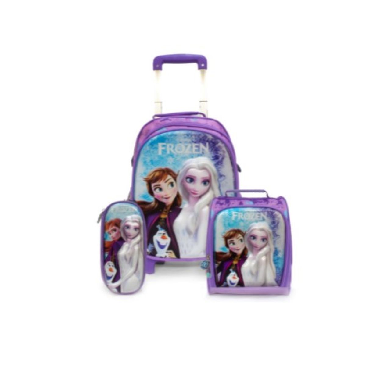 GENERICO - MOCHILA  ESCOLAR MISSI CON RUEDAS FROZEN LILA