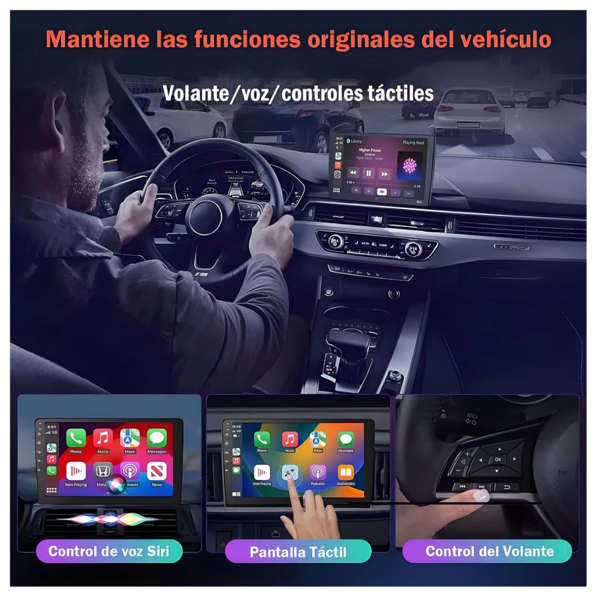 SEISA - AutoRadio Android Pantalla Táctil Radio Bluetooth Carro Con Wifi HD