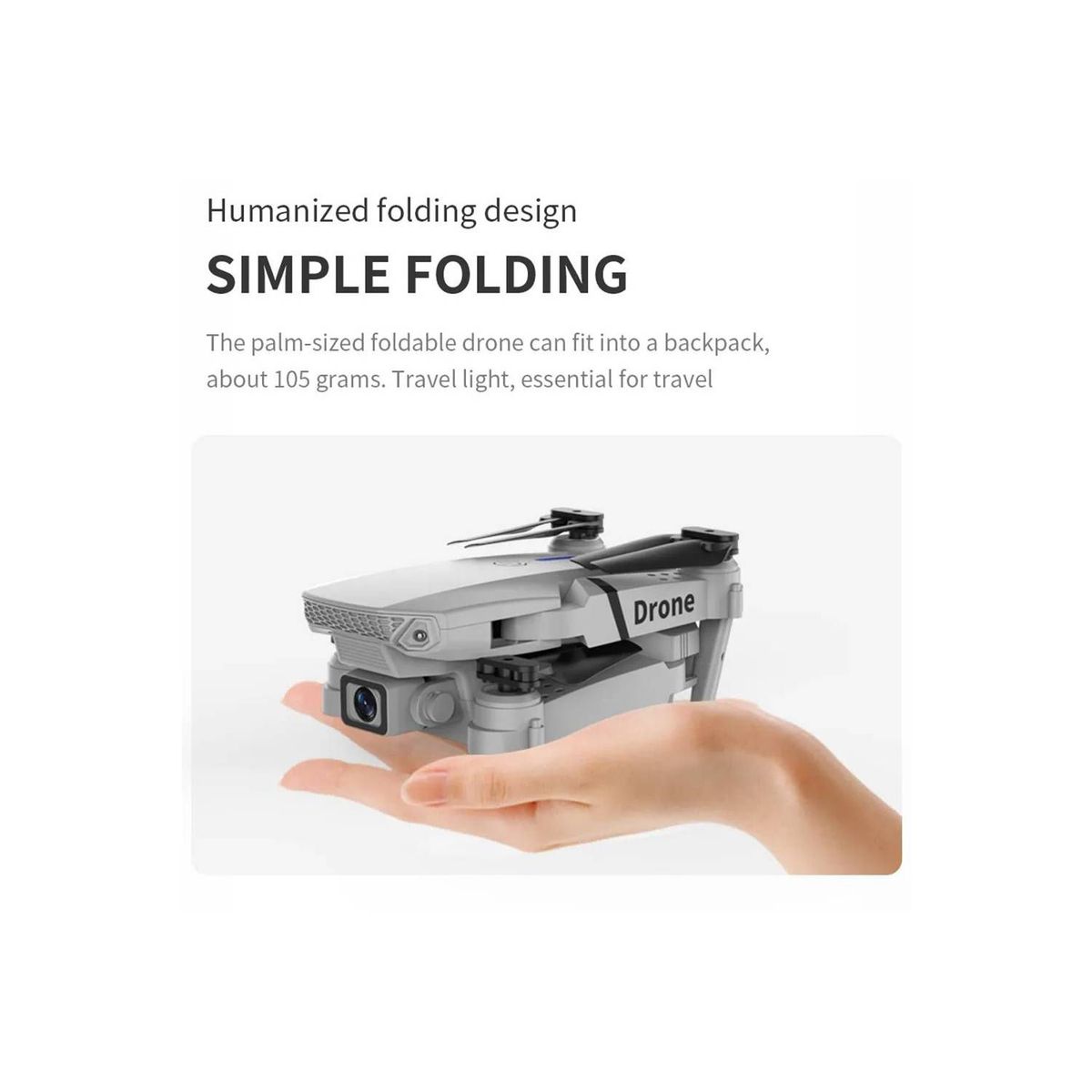 GENERICO - DRONE E88 CON CAMARA  CUATRO MOTORES.