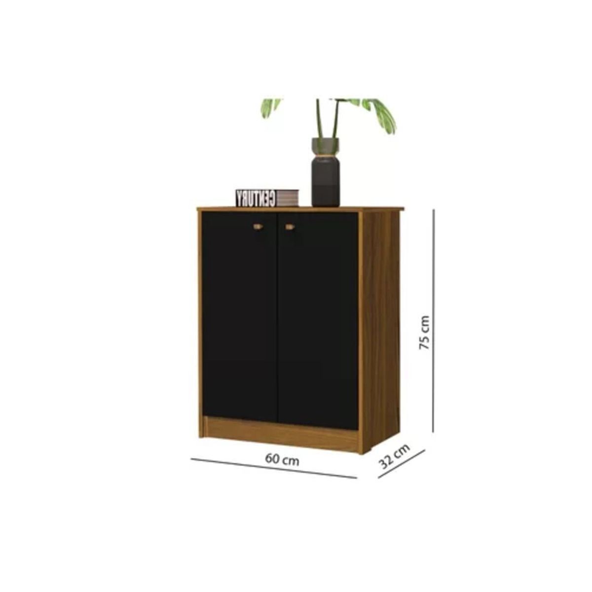 TU MESITA - Aparador recibidor Clásico 2 puertas Belagio color NegroDuna TU MESITA