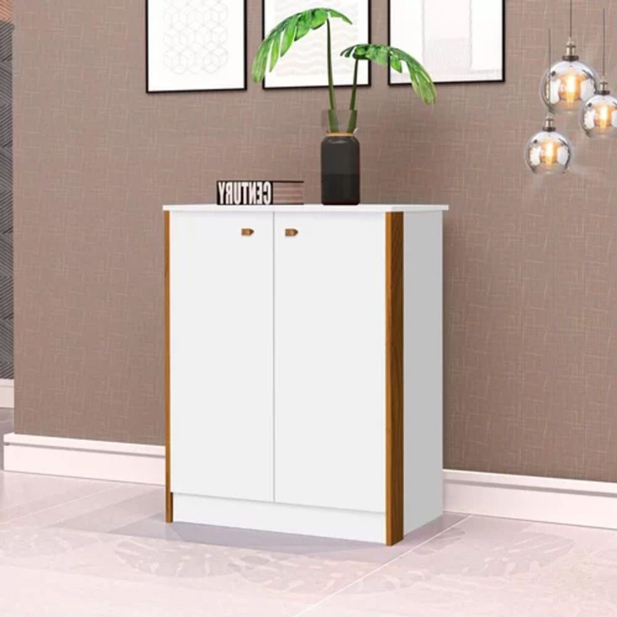 TU MESITA - Aparador recibidor Clásico 2 puertas Belagio color Blanco TU MESITA