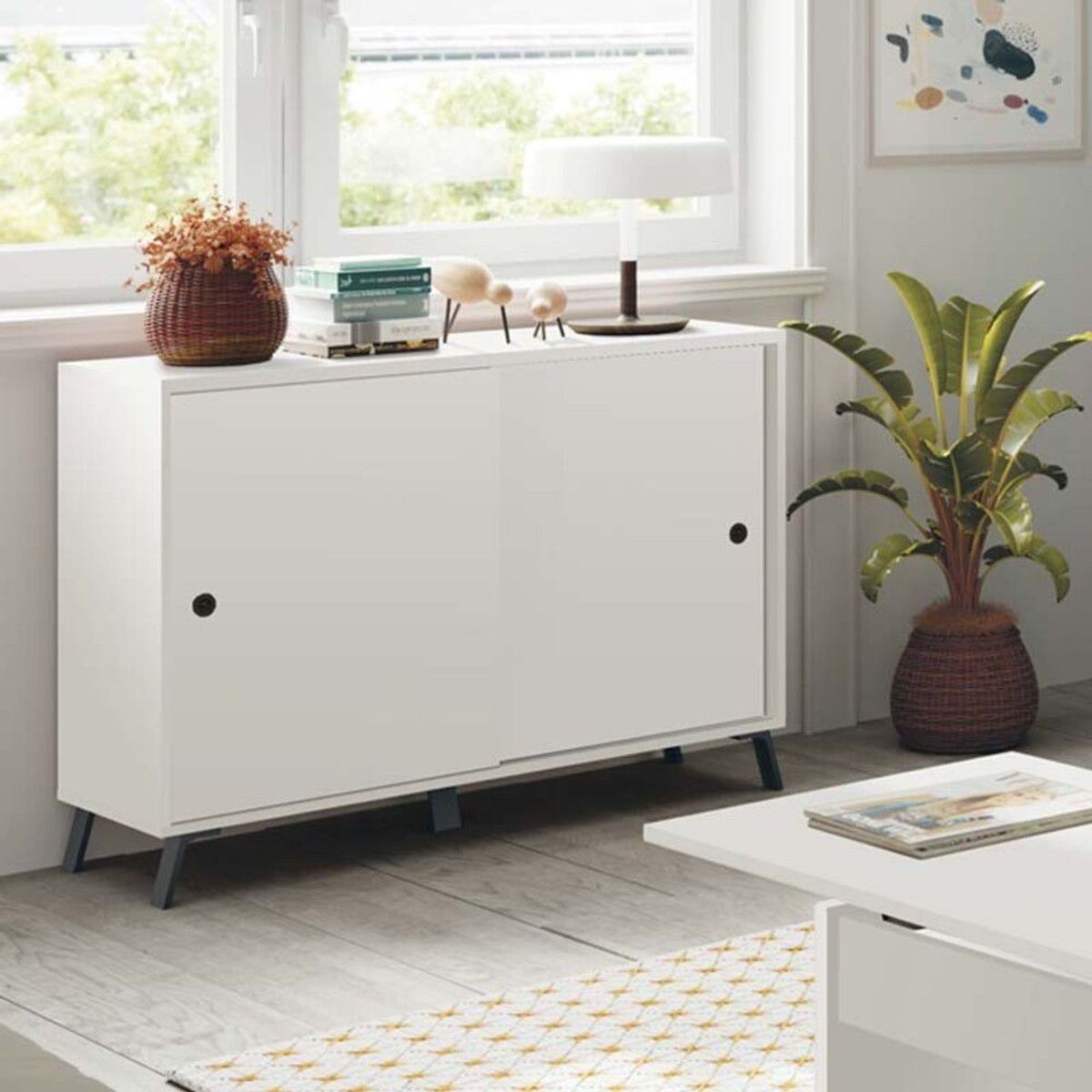 TU MESITA - Aparador estilo Nórdico 2 puertas Guille color Blanco TU MESITA