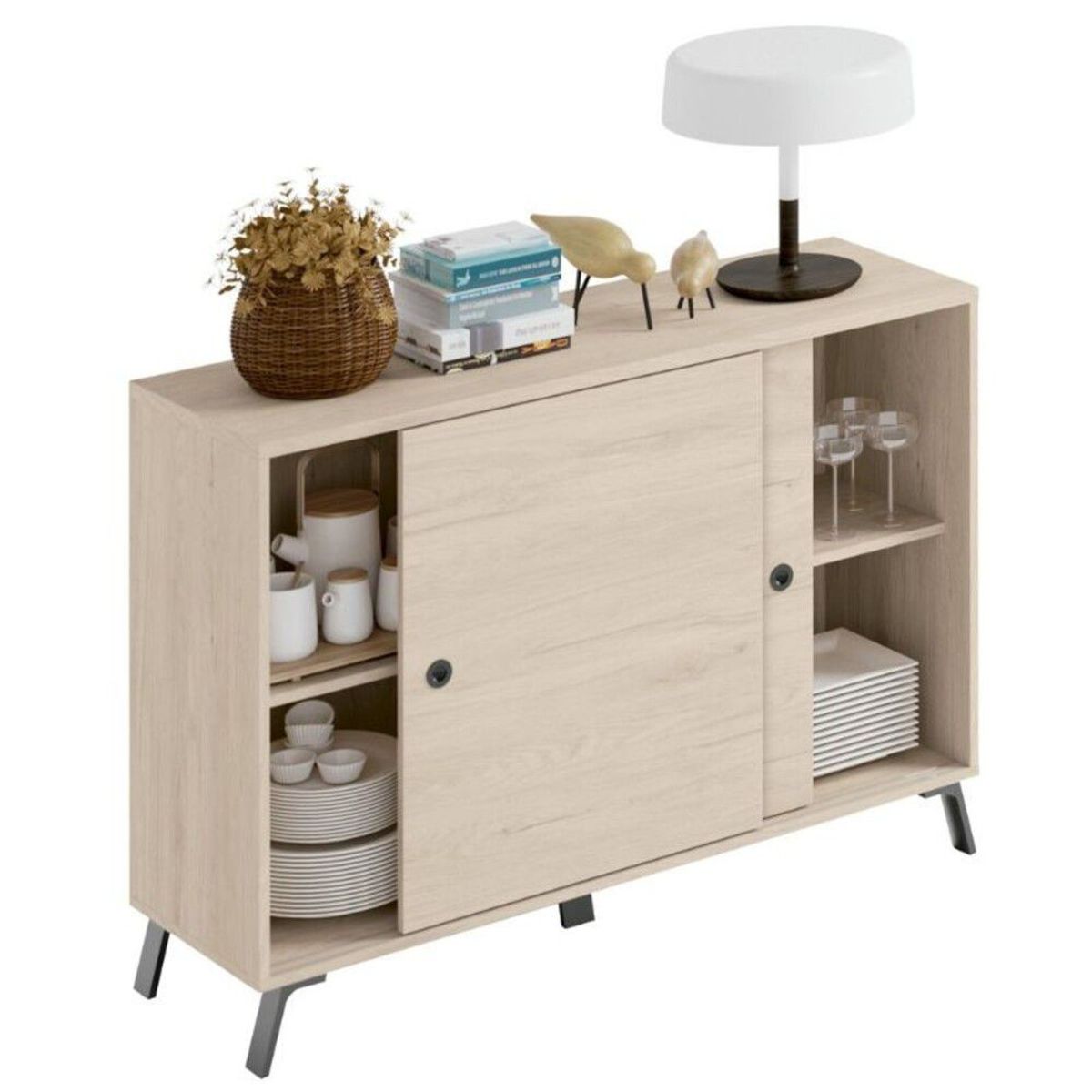 TU MESITA - Aparador estilo Nórdico 2 puertas Guille color Duna TU MESITA