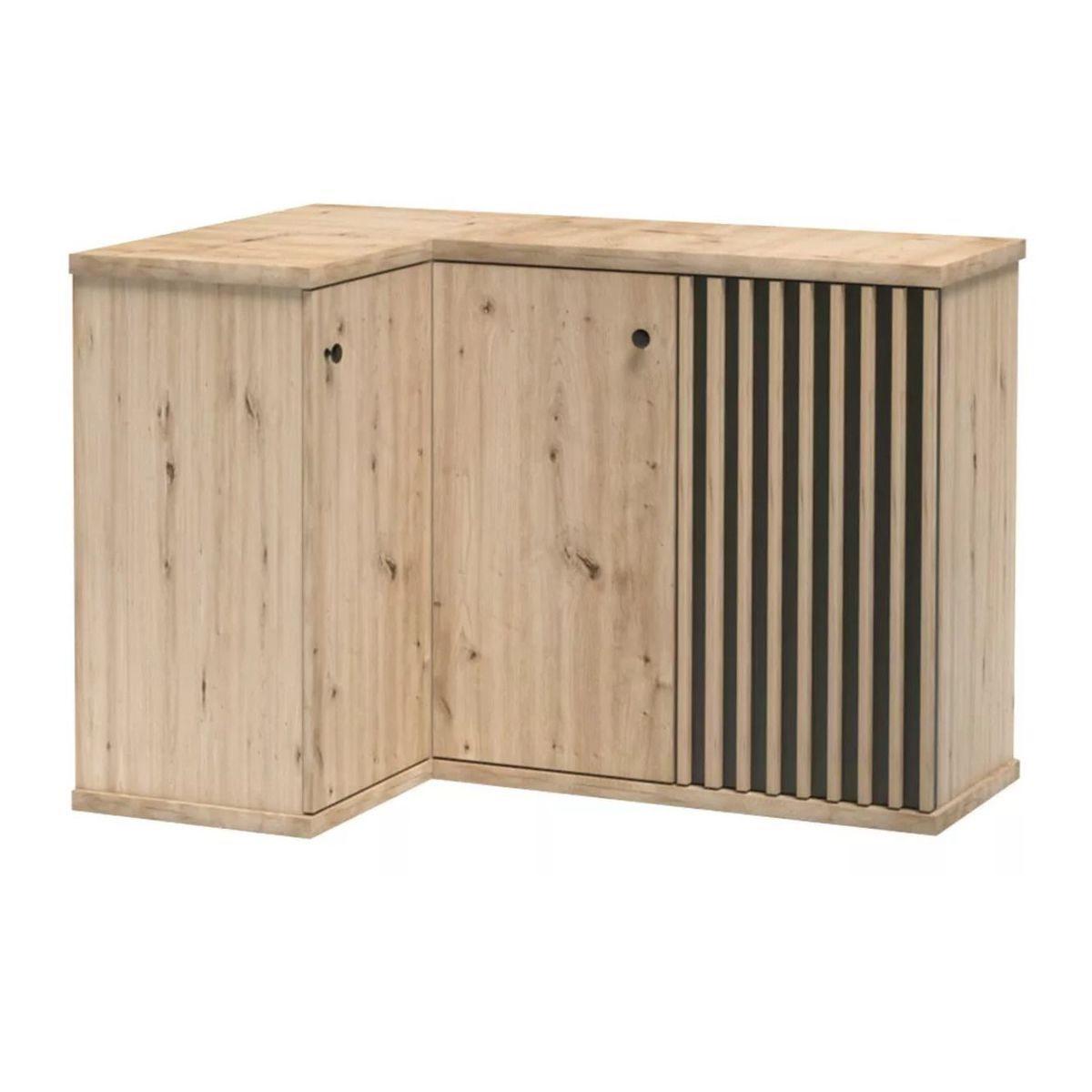 TU MESITA - Aparador para esquina 3 puertas Florencia color Haya TU MESITA