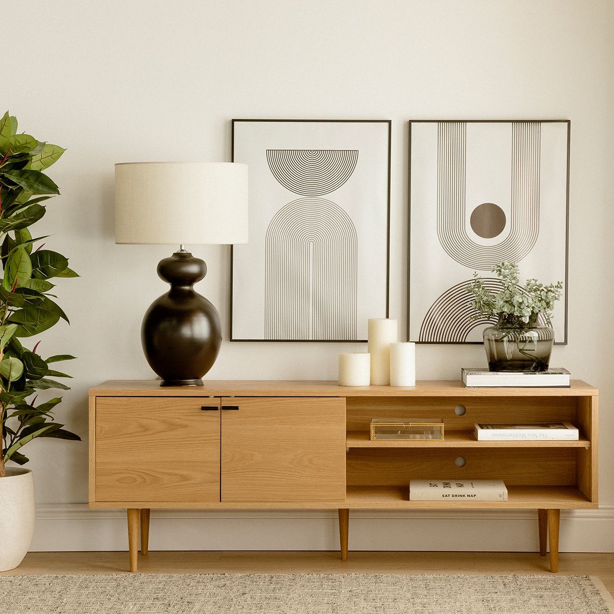 TU MESITA - Aparador Moderno 2 puertas Toronto color Duna TU MESITA