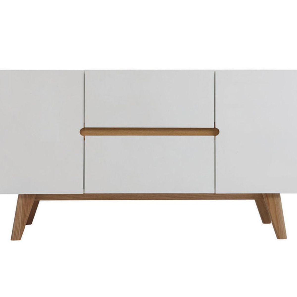 TU MESITA - Aparador Moderno 2 puertas 2 cajones Milano color Blanco TU MESITA