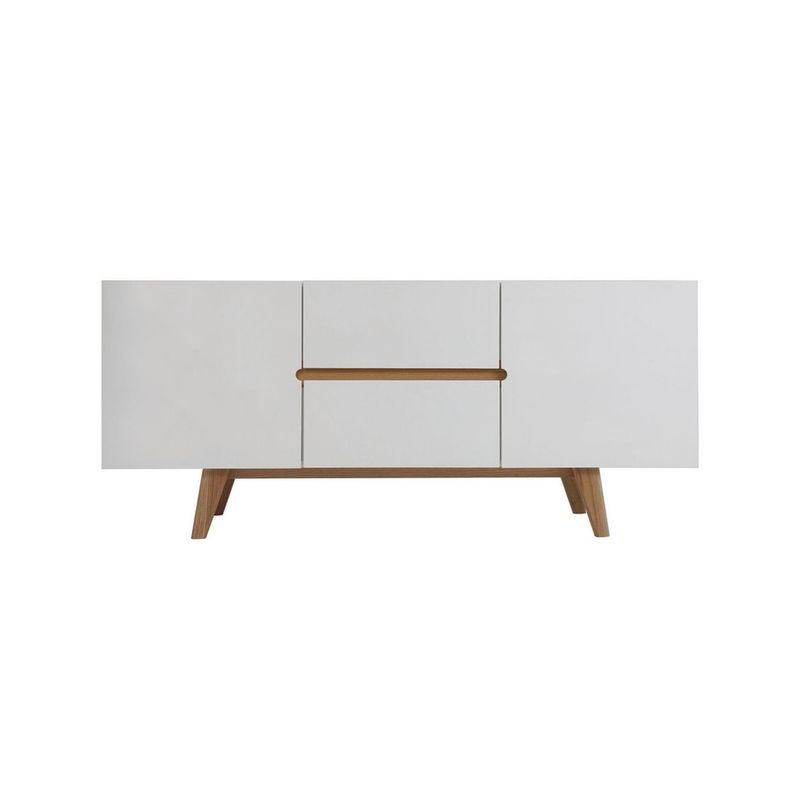 TU MESITA - Aparador Moderno 2 puertas 2 cajones Milano color Blanco TU MESITA
