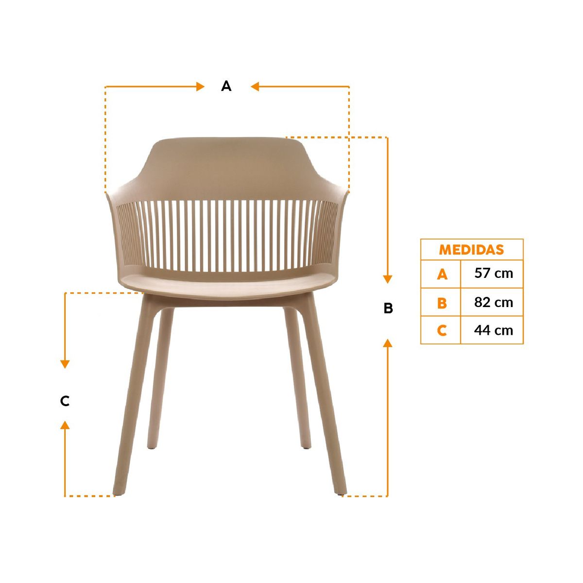 BONNO - Silla De Diseño Gales Arena Bonno