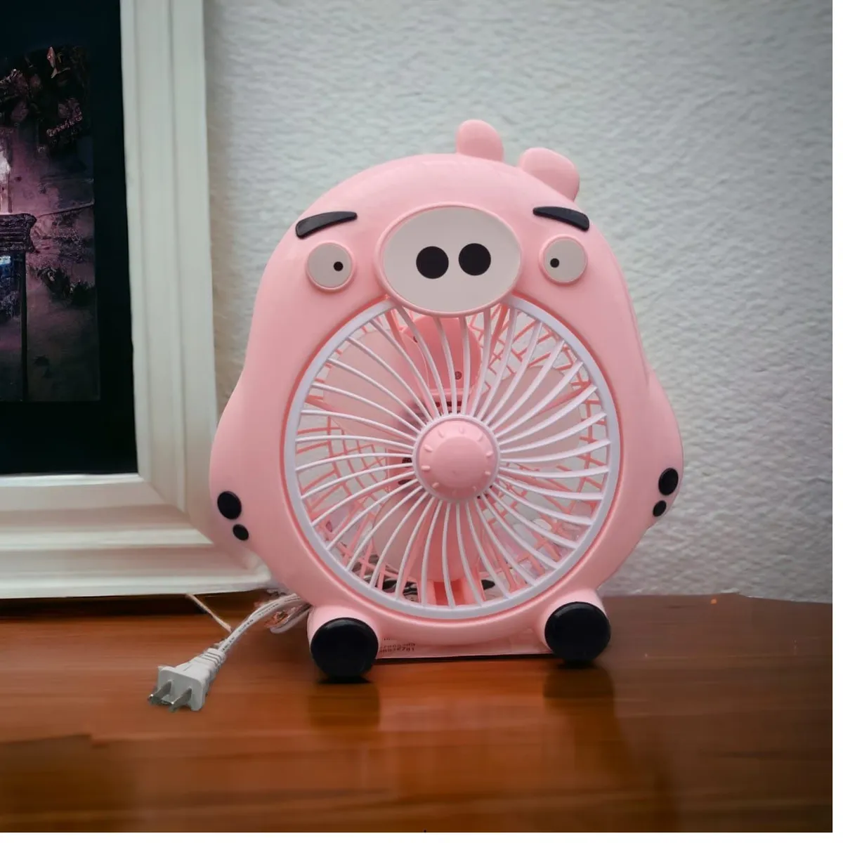 GENERICO - Ventilador de Escritorio Electrico Kawaii Chanchito