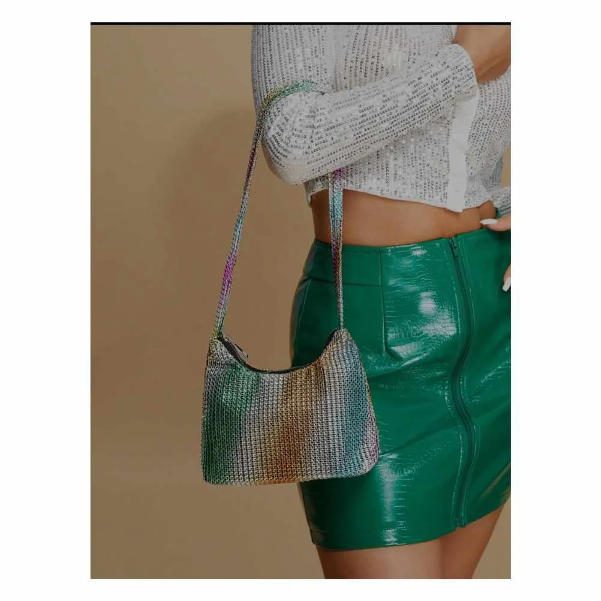 GENERICO - Cartera Con Brillos Tornasol