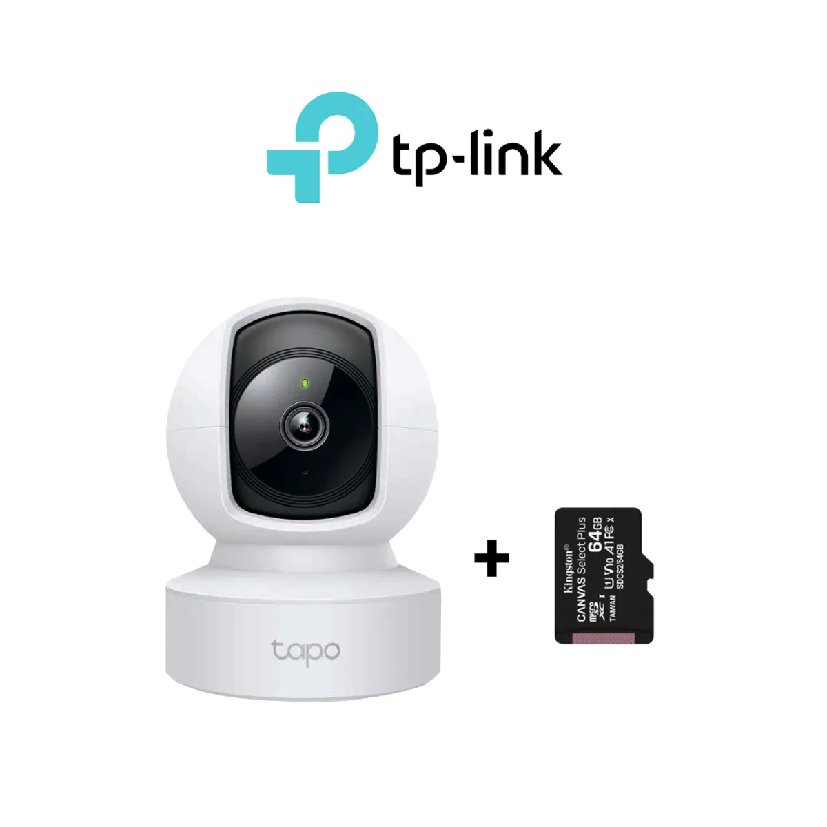 TP LINK - Cámara de seguridad tapo C212 2K WiFi Gira 360° + MicroSD 64GB - Tplink