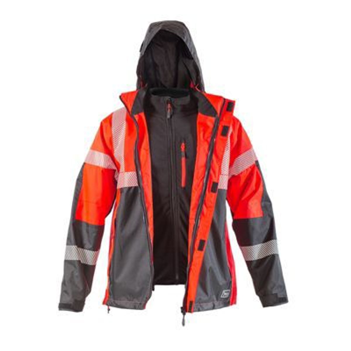 HARDWORK - CASACA REFLECTIVA HW SKORPIO 3 EN 1 ROJO FLUOR