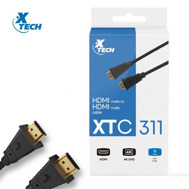 XTECH - Cable HDMI XTech XTC-311 HDMI Macho a HDMI Macho 2m de Largo