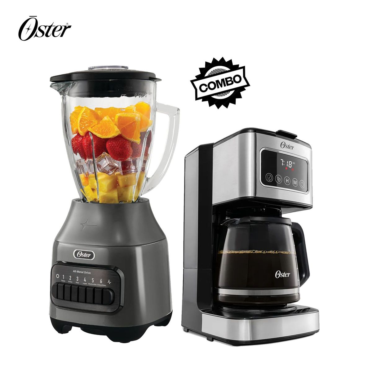 OSTER - LICUADORA OSTER  BLSTPEG-GPB + CAFETERA PROGRAMABLE OSTER BVSTDC4403